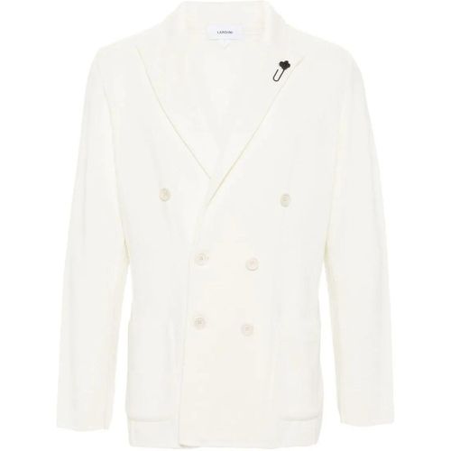 Ivory White Virgin Wool Jacket - Größe L - Lardini - Modalova