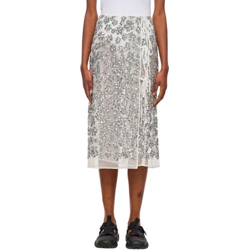 Ume Floral Sequins Silver Ariana Skirt - Größe 10 - Cecille Bahnsen - Modalova