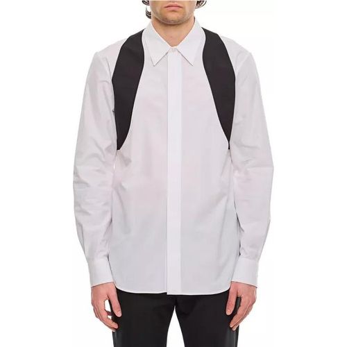 Half Charm Cotton Shirt - Größe 15 ,5 - gray - alexander mcqueen - Modalova