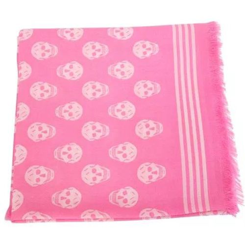 Tücher & Schals - Biker Skull Foulard - Gr. unisize - in Rosa - für Damen - alexander mcqueen - Modalova