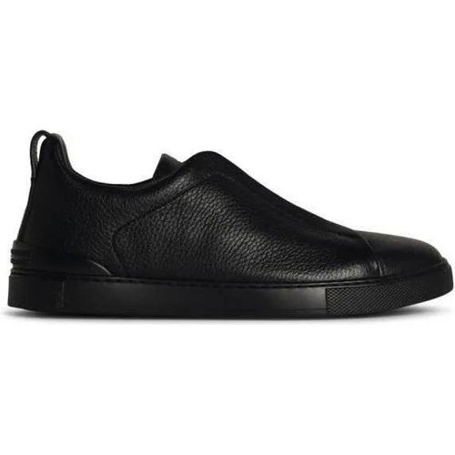 Sneakers - 'Triple Stitch' Black Leather Sneakers - Gr. 5 - in - für Damen - Zegna - Modalova