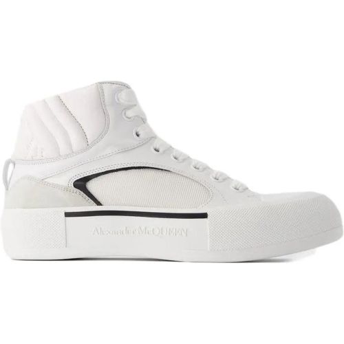 Low-Top Sneaker - Oversized Sneakers - Leather - White/Black - Gr. 42 (EU) - in - für Damen - alexander mcqueen - Modalova