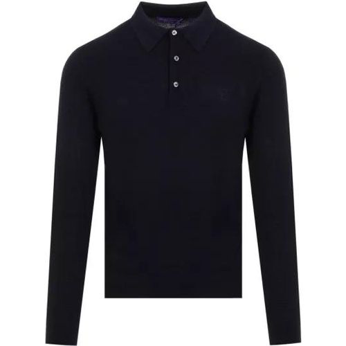 Long Sleeve Polo - Größe M - Ralph Lauren X Purple Label - Modalova