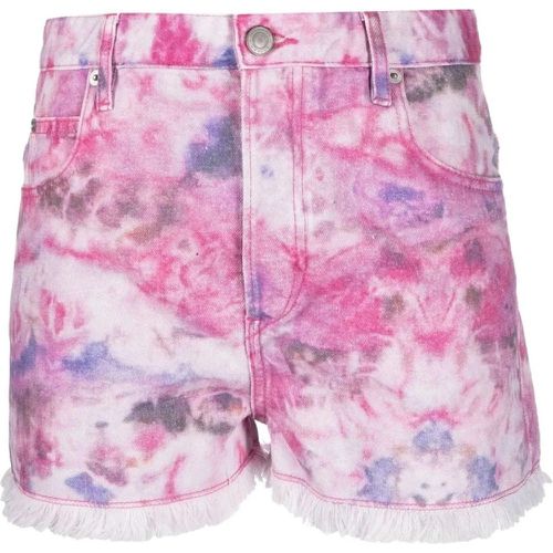 Lesia Tie-dye Frayed Shorts - Größe 36 - Isabel marant - Modalova