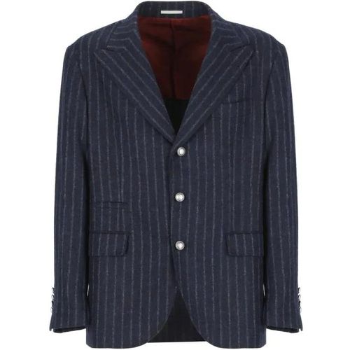 Alpaca And Wool Pinstriped Jacket - Größe 50 - BRUNELLO CUCINELLI - Modalova