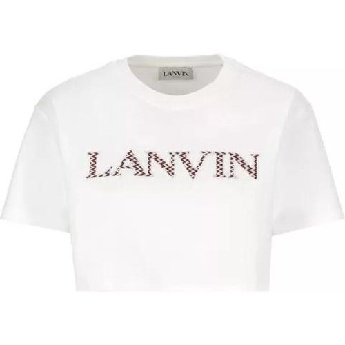 Cotton Cropped T-Shirt - Größe S - white - Lanvin - Modalova