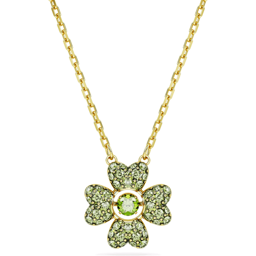 Charms - Idyllia pendant, Clover, Gold-tone plated - Gr. unisize - in Grün - für Damen - Swarovski - Modalova