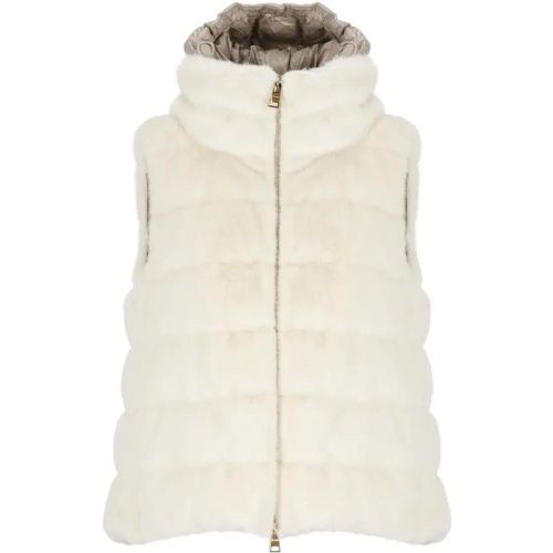 Vest With Faux Fur - Größe 40 - beige - Herno - Modalova