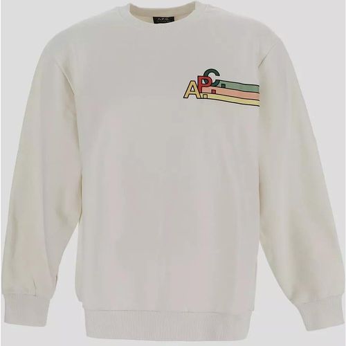 Spring Cotton Crewneck Sweatshirt - Größe M - white - A.P.C. - Modalova