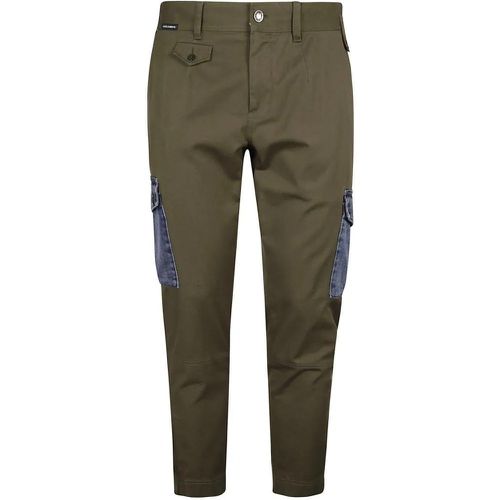 Khaki Green Straight Trousers - Größe 44 - Dolce&Gabbana - Modalova