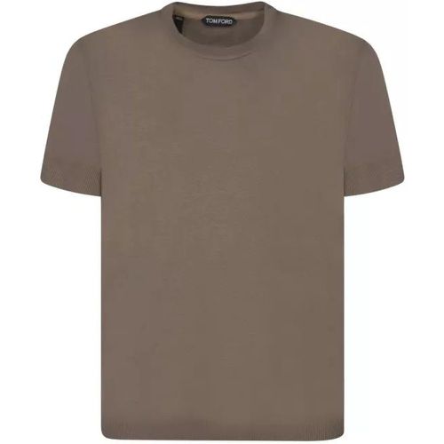 Cotton Blend T-Shirt - Größe 52 - brown - Tom Ford - Modalova