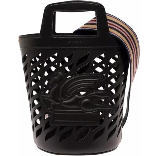 Umhängetaschen - Black Bucket Bag With Multicolor Shoulder Strap An - Gr. unisize - in - für Damen - ETRO - Modalova