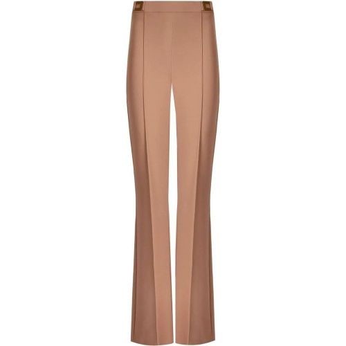 Nude Palazzo Trousers With Logo - Größe 40 - Elisabetta Franchi - Modalova