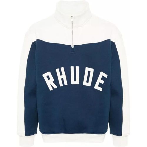 Contrast Varsity Cotton Sweatshirt - Größe M - blue - Rhude - Modalova