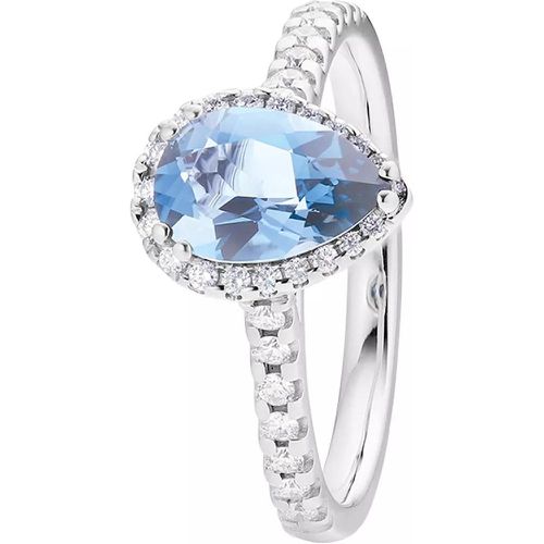 Ring - 18k ring "Jennifer Espressivo", topaz sky blue fac - Gr. 56 - in Silber - für Damen - Capolavoro - Modalova