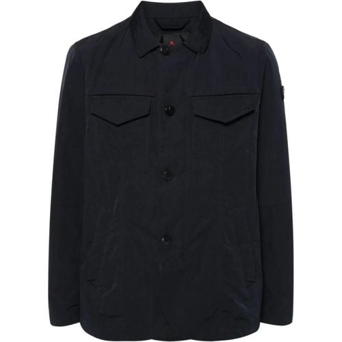 Navy Blue Long Sleeves Jacket - Größe L - Peuterey - Modalova