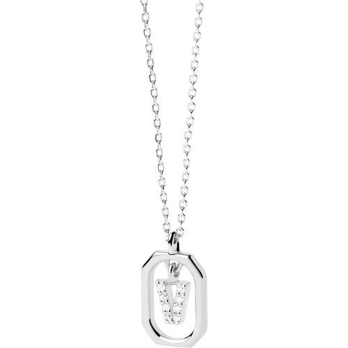 Halskette - Mini Letter V Necklace - Gr. unisize - in Silber - für Damen - PDPAOLA - Modalova