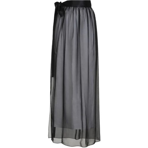 Silk Long Skirt - Größe 40 - schwarz - Dolce&Gabbana - Modalova