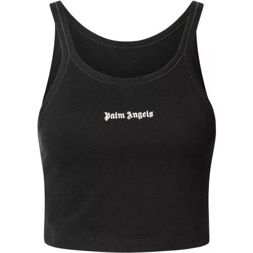 Black Cotton Tank Top - Größe M - black - Palm Angels - Modalova