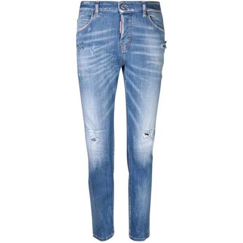 Slim Fit Cotton Jeans - Größe 40 - blue - Dsquared2 - Modalova