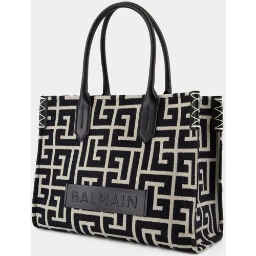 Totes & Shopper - B-Army 36 Shopper Bag - Cotton - Ivory/Black - Gr. unisize - in - für Damen - Balmain - Modalova