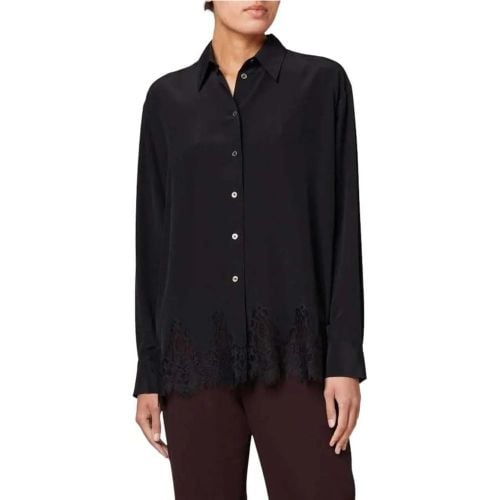 Chemise oversize noir bas dentelle soie W1R 359B N - Größe IT 40 - Paul Smith - Modalova