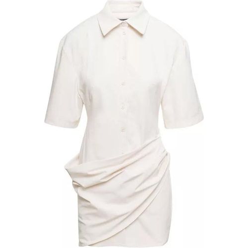 White Shirt Dress La Robe Camisa In Cotton Blend - Größe 34 - white - Jacquemus - Modalova