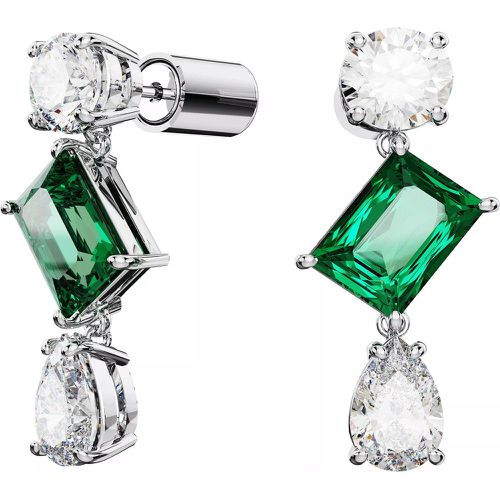 Ohrringe - Mesmera drop earrings, Mixed cuts, Rhodium plated - Gr. unisize - in Grün - für Damen - Swarovski - Modalova