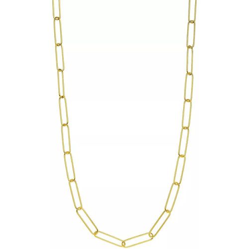 Halskette - Necklace Square 45cm, gold plate - Gr. unisize - in Silber - für Damen - Leaf - Modalova