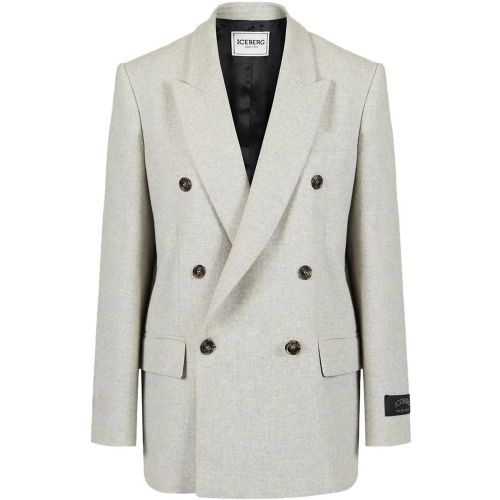 Blazer With Logo - Größe 42 - Iceberg - Modalova