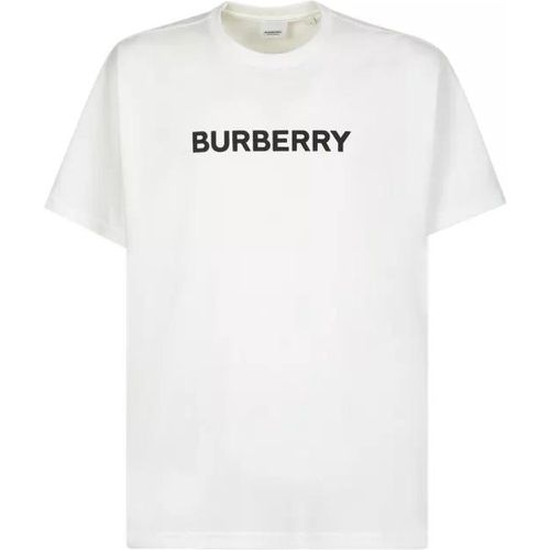Oversized T-Shirt With Logo On The Front - Größe L - weiß - Burberry - Modalova