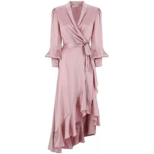 Silk Wrap Midi Dress - Größe 3 - pink - Zimmermann - Modalova