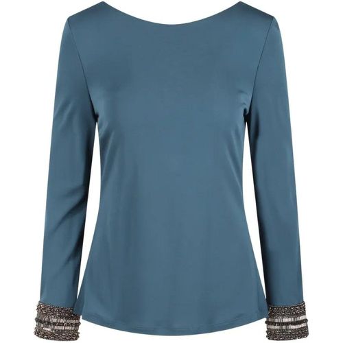 Embroidered Cuffs Jersey Top - Größe 40 - alberta ferretti - Modalova