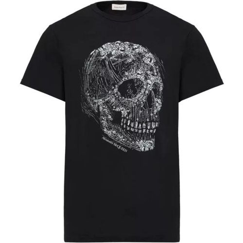 Black Crystal Skull T-Shirt - Größe L - black - alexander mcqueen - Modalova