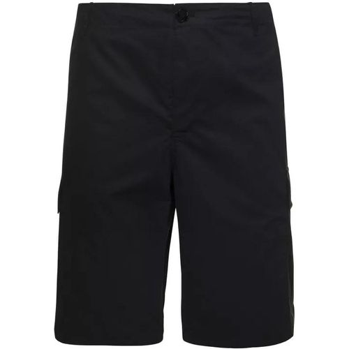 Black Cargo Shorts With Logo Patch In Cotton - Größe 42 - black - Kenzo - Modalova