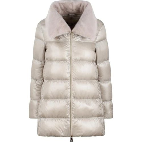 Eco-Fur Collar Down Jacket - Größe 46 - Herno - Modalova