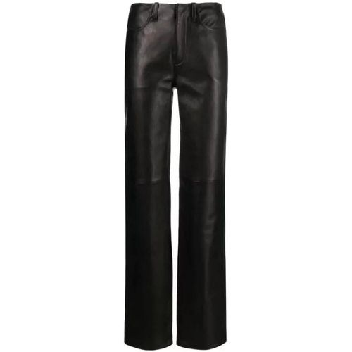 Mid-Rise Straight-Leg Leather Trousers - Größe 4 - alexander wang - Modalova