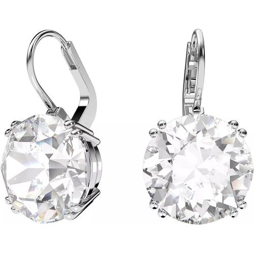 Ohrringe - Millenia drop Round cut Rhodium plated - Gr. unisize - in Silber - für Damen - Swarovski - Modalova