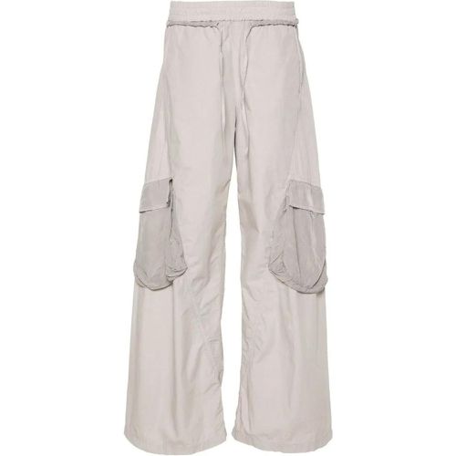 Grey Cotton Shell Trousers With Logo - Größe 38 - Iceberg - Modalova