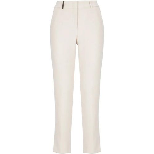 Pants With Leather Detail - Größe 44 - PESERICO - Modalova