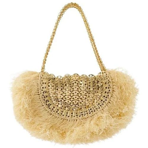 Tote - Raffia Shopper Bag - Raffia - Neutral - Gr. unisize - in - für Damen - Paco Rabanne - Modalova