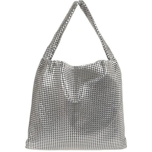 Hobo Bags - Metallic Mesh Panel Handbag With Leather Lining - Gr. unisize - in - für Damen - Paco Rabanne - Modalova