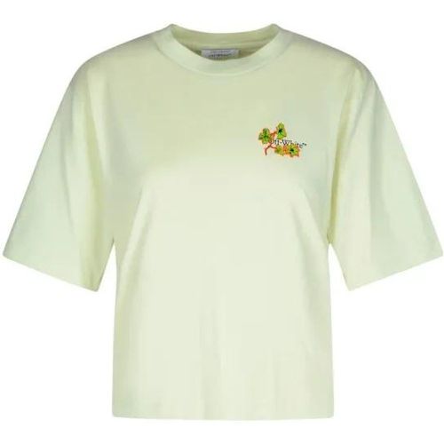 Ramage Flower Green Cotton T-Shirt - Größe S - Off-White - Modalova