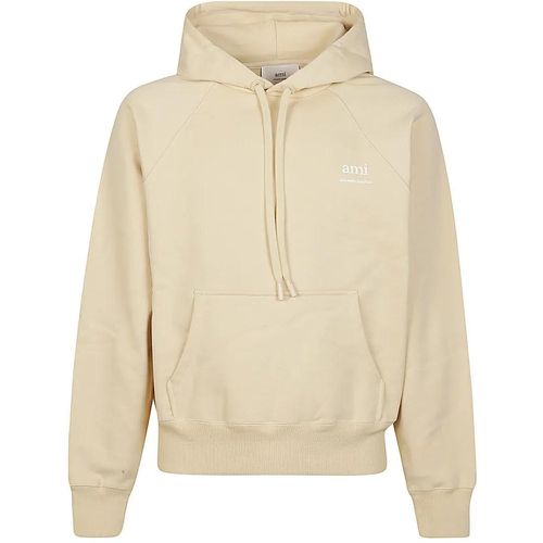 Sweatshirt With Logo - Größe L - beige - AMI Paris - Modalova