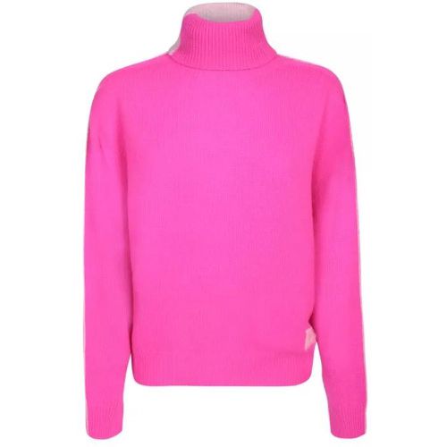 Cashmere Blend High-Neck Pullover With Logo Appliq - Größe M - pink - Dsquared2 - Modalova