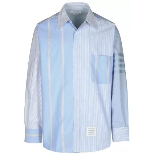 Bar' Light Blue Cotton Shirt - Größe 1 - Thom Browne - Modalova