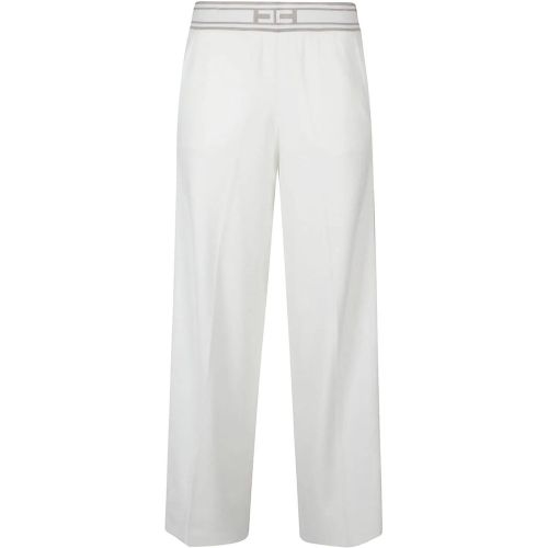 Tricot Pant White - Größe 40 - Elisabetta Franchi - Modalova