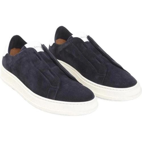 Sneakers - Blue Suede Calf Leather Sneakers - Gr. 43,5 (EU) - in - für Damen - Kiton - Modalova