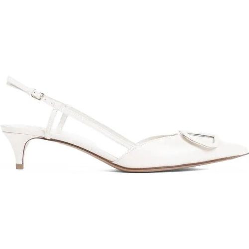 Pumps & High Heels - Light Ivory White Leather Slingback - Gr. 36 (EU) - in - für Damen - Valentino - Modalova