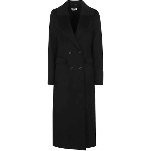 Sneakerspure Wool Coat With Ribbed Knit Collar And - Größe XS - P.A.R.O.S.H. - Modalova